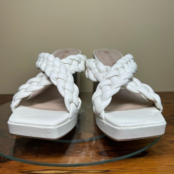 Anne Klein Aiden Bubble Braid Heel In Bone Size 9.5 - Picture 7 of 16